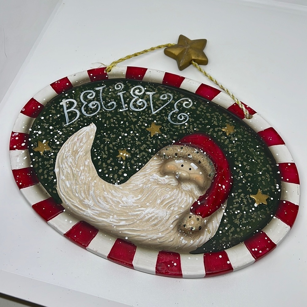 Hanging Christmas Santa Platter